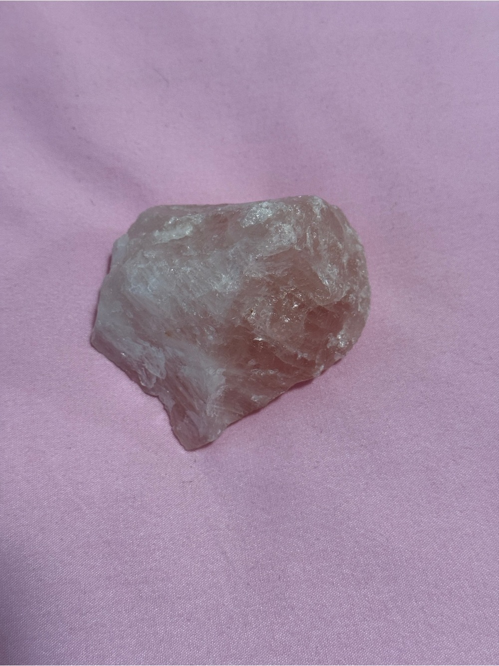 Raw Rose Quartz Crystal - Pale Pink